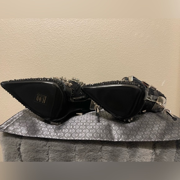 LIMITED EDITION Philipp Plein Black Crystal Boots - Picture 5 of 13